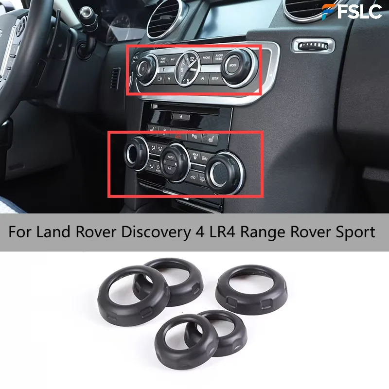 

For Land Rover Discovery 4 LR4 Range Rover Sport 5PCS Chrome Volume AC Control Knob Trim Interior Car Accessories