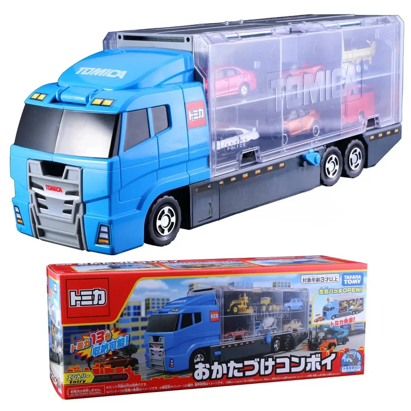 Takara Tomy Tomica Blue Multifunctionele Opslag Container Transport Vrachtwagen Speelgoed Motorvoertuig Diecast Model Cadeau Voor Kinderen Jongens