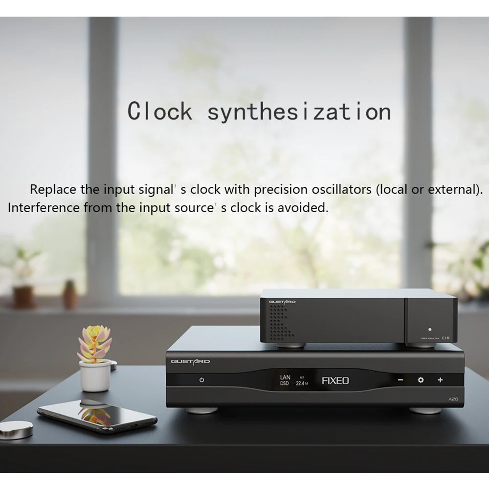 محول Gustard A26 HiFi Audio الرقمي إلى التناظري (DAC) المزدوج AK4499EX & AK4191 XMOS Streamer/Renderer DSD512 PCM768K MQA384K