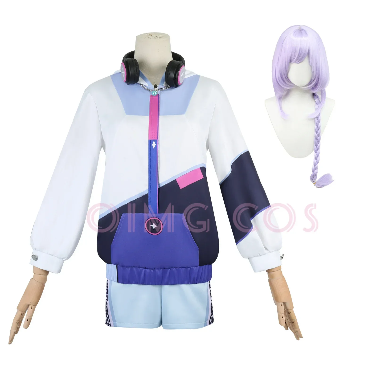 

Qiqi Косплей Костюм Genshin Impact Униформа Парик Аниме Костюмы на Хэллоуин Женские Персонажи Игровые Наряды