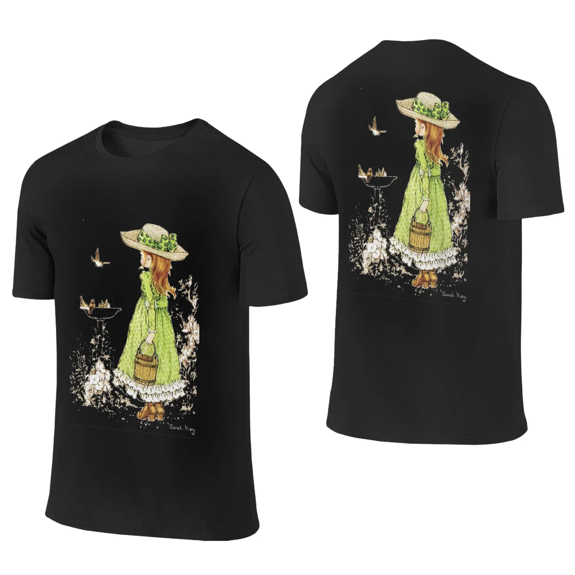 100% Cotton Sarah Kay Girl T-Shirt Men's Double Sided T Shirt Men O-Neck Summer Shirts Tops Oversized