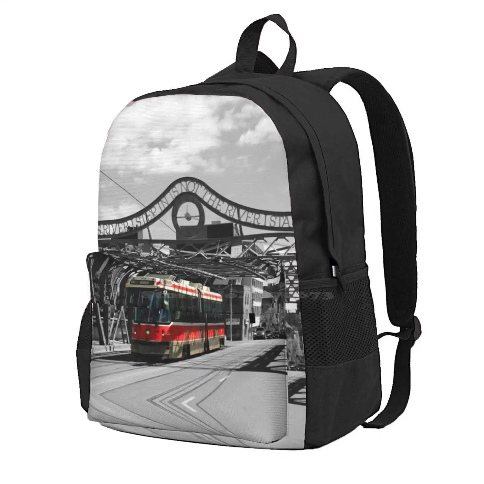 Red Rocket 5B Hot Sale Schoolbag Backpack Fashion Bags Ttc Toronto Trolley Toronto Streetcar Tram Red Rocket Toronto Transit