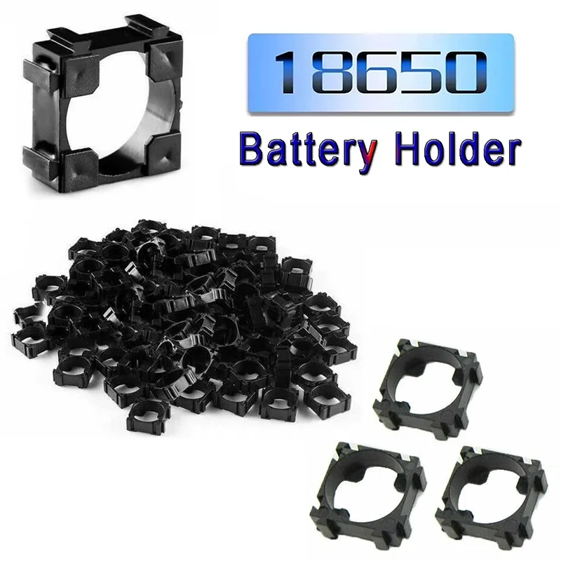 100Pcs 18650 Lithium Battery Holder Plastic Spacer Frame Cylindrical Cell Stand Anti Vibration For DIY Battery Pack Bracket Kit