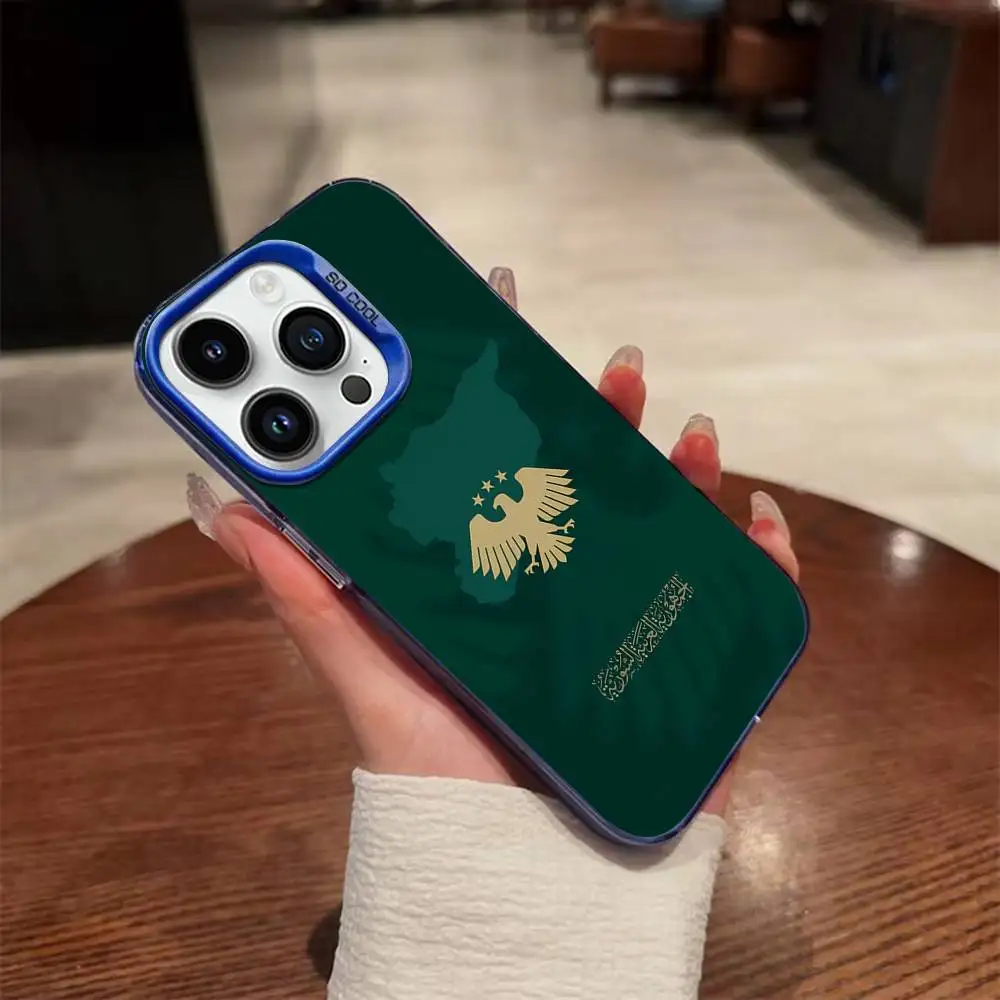 Phone Case For iPhone 17,16,15,14,13,12,Pro,Max,Plus,E,SE4,Air,Mini Colorful Syria Syrian Flag National Emblem Logo