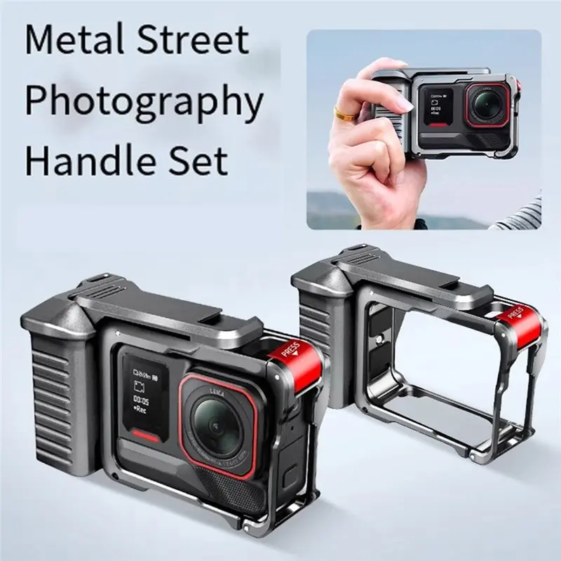ABDE-For Ace Pro 2 Metal Quick Release Grip Mount Protective Sleeve Vlog Accessories Streetgrip Cage