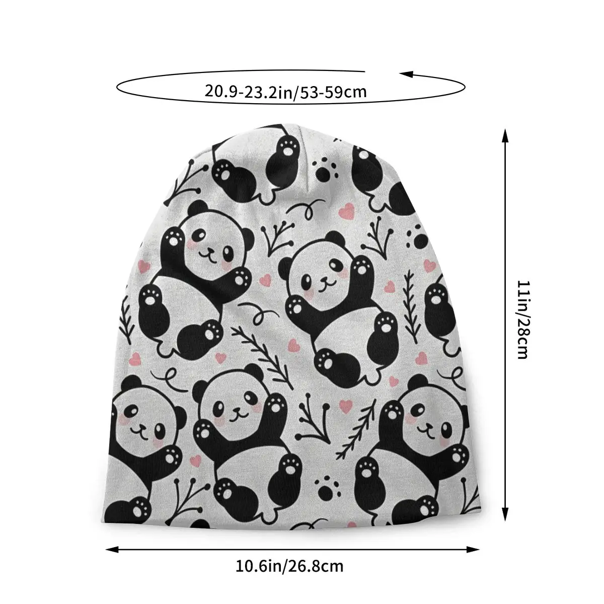 Skullies Beanies Caps Cute Panda Thin Hat Autumn Spring Bonnet Hats Men Women's Unisex Ski Cap