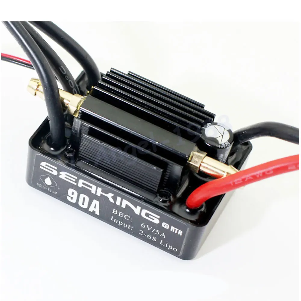 Hobbywing SeaKing V3 Waterproof 30A/60A/90A/120A/130A/180A 2-6S Lipo Speed Controller 6V BEC Brushless ESC for RC Racing Boat