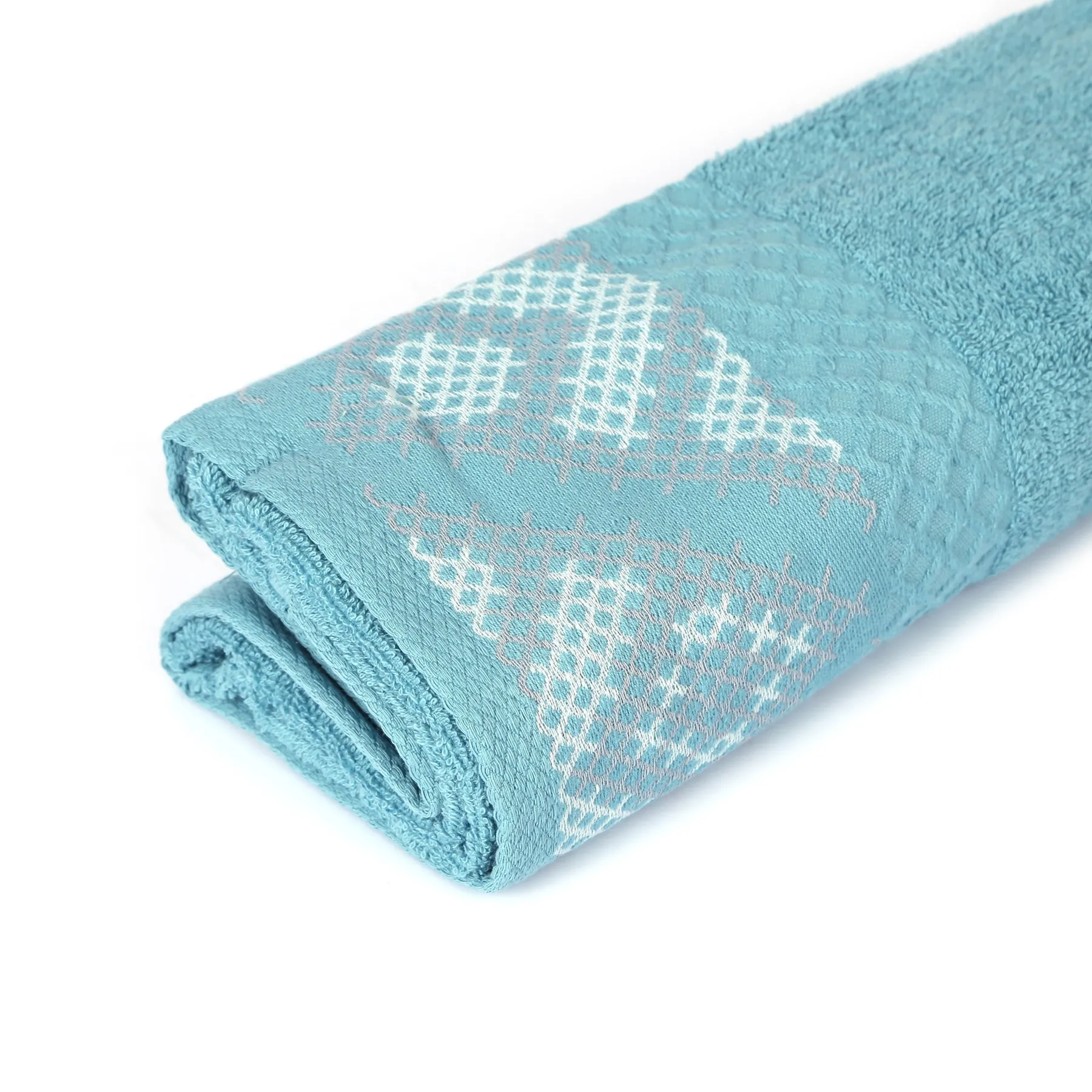 Triangle Embroided 1 Pcs %100 Turkish Cotton Big Size Bathtowel Soft Absorbent 70x140 cm For Bathroom Hotel Sauna Towel