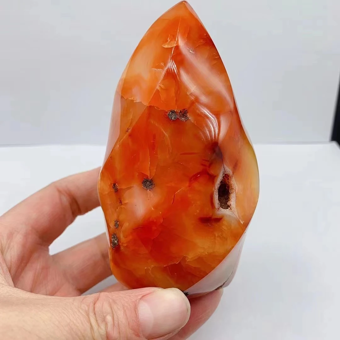 

1500g Red Agate Torch Crystal Flame Natural Carnelian Quartz Gemstone Free Form Fire Crystals Healing Reiki Meditation Stone