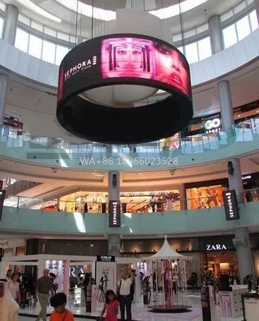 تخصيص داخلي في الهواء الطلق P1 P3 مرنة انحناء LED فيديو جدار منحني لينة LED لوحة عرض الشاشة لمنتج مركز التسوق #1