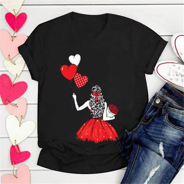 Good Comfortable and Soft with Unique Pattern Design That Is Fashionable and Trendy Plus-size Women's 180g Pure Cotton T-shirts,