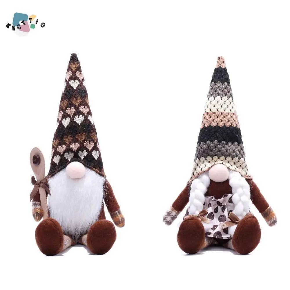 

Crafts Creative Faceless Doll Funny Cute Coffee Rudolf Doll Exquisite Handmade Miniature Figurine Sculpture Harvest