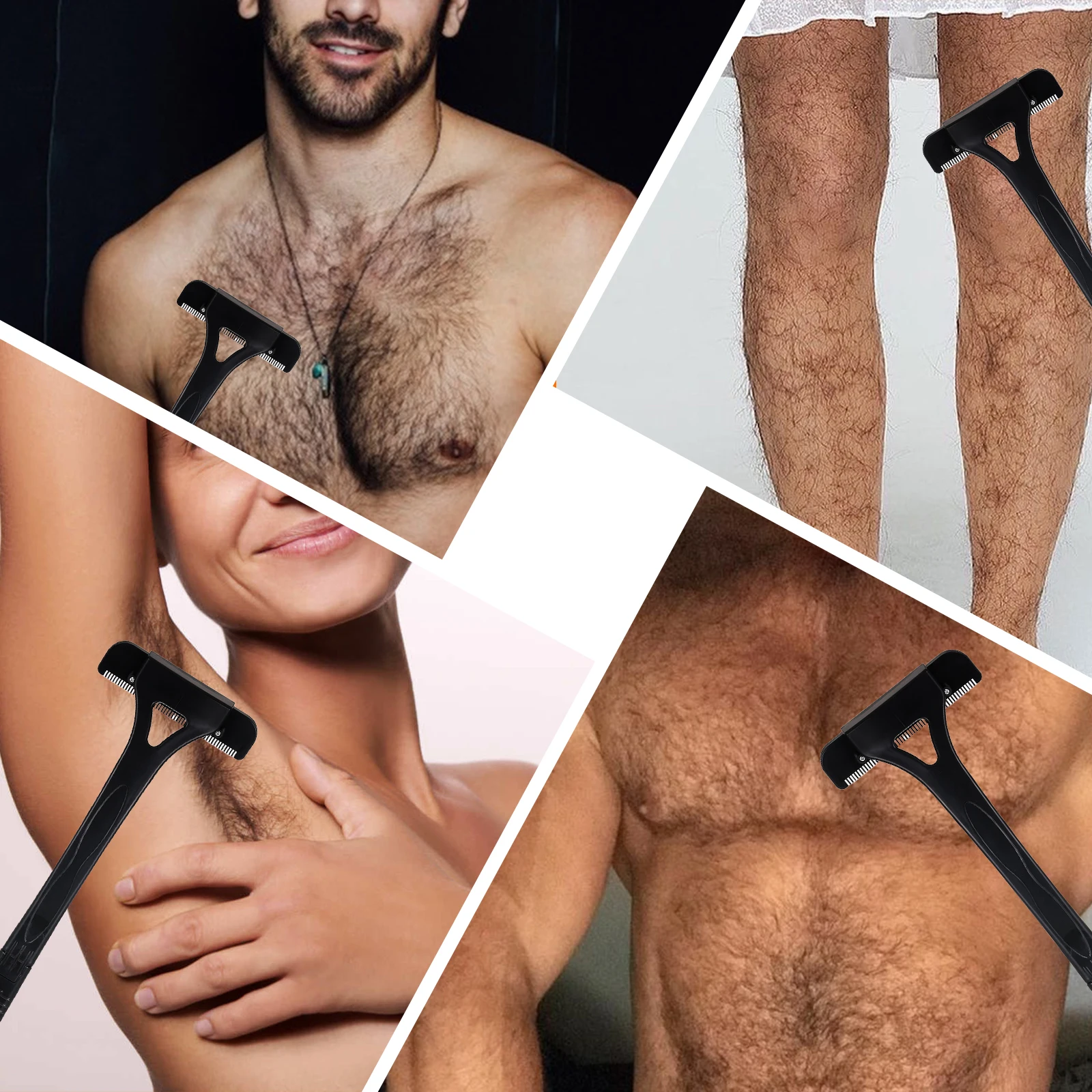 Sicherheit Lange Griff Klapp Zurück Rasierer Körper Rasierer Zurück Haar Trimmer Körper Bein Zurück Rasierer Rasierer Epilierer Haar Entfernung Werkzeug – Detail 2