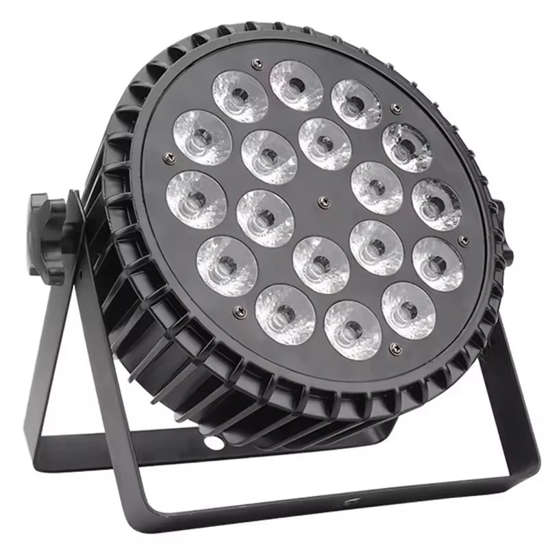 LED Flat Stage Efeito de Iluminação, Iluminação Palco, Prata Par, Flat, Dj, Disco Party, Clube, 4in 1, 18x18W, RGBW