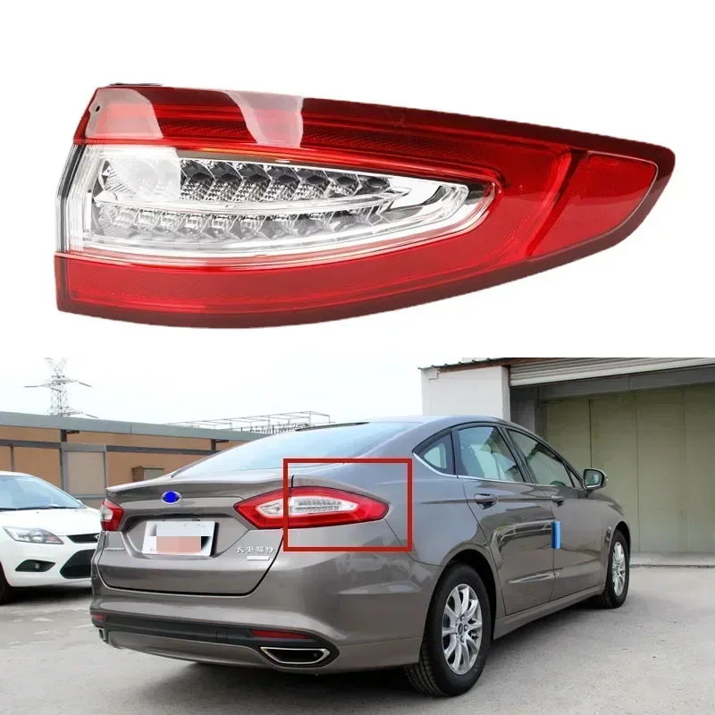 For Ford Mondeo 2013 2014 2015 2016 car accsesories LED Rear Outer Tail Light Assembly Brake Light Reversing Light Fog Light