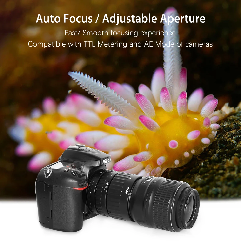 Auto Focus Macro Extension Tube Set (12mm+20mm+36mm) for Nikon AF/AF-S DX/FX SLR Cameras | Close-Up Photography for D5300 D7000