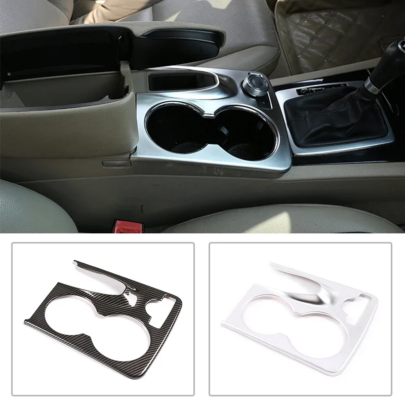 

Cup Holder Panel Trim Cover Interior Frame Decoration Carbon Style For Mercedes Benz C Class GLK W204 C204 X204 C200 C300 GLK260