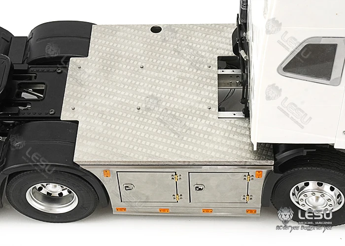 LESU G-6245 Metall Edelstahl Pedal-Seitenschweller Werkzeugkasten mit Beleuchtungsset für Tamiya 1/14 RC Dreiachsiger Traktor-LKW – Detail 14