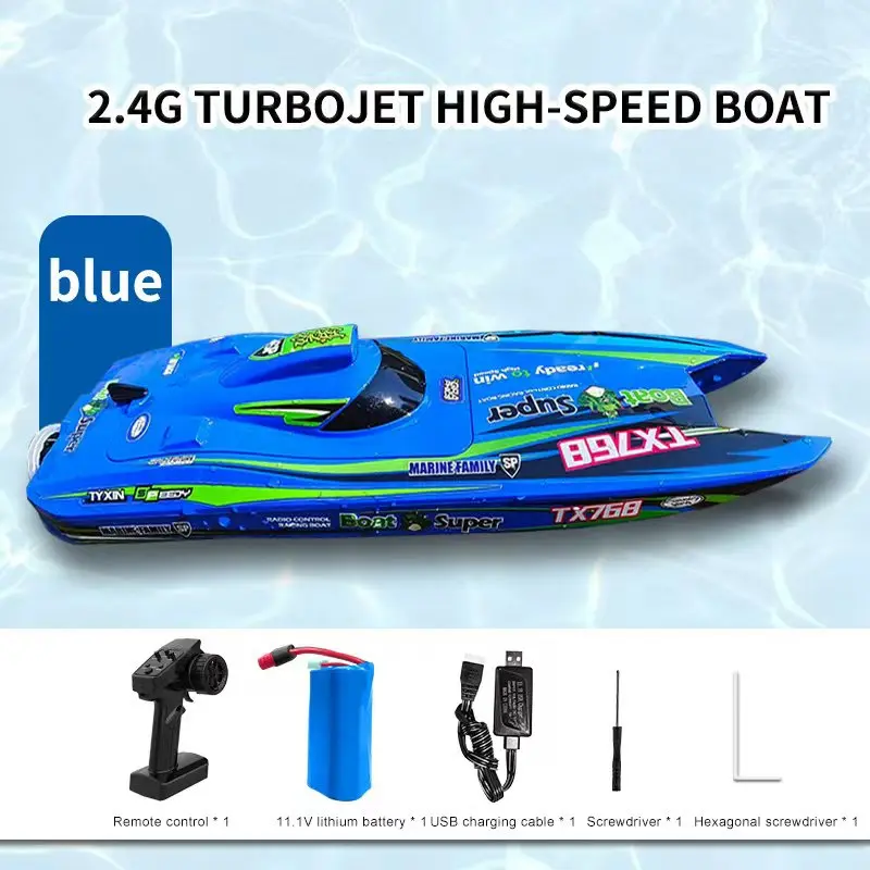 TX768 RC Boot 2.4G Borstelloze Hoge Snelheid Afstandsbediening Schip 30 km/u Professionele Speedboot Waterscooters Speelgoed voor Kinderen jongens Gift
