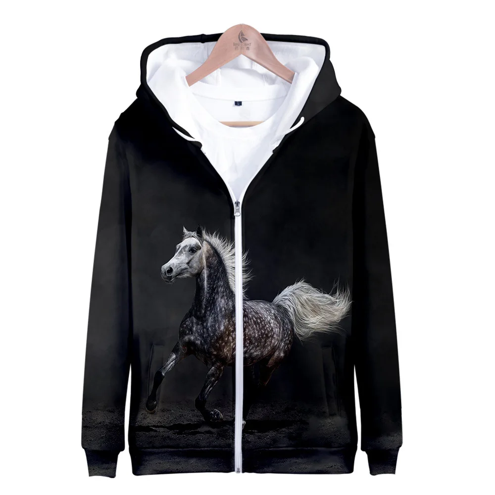 2 Tot 14 Jaar Kids Hoodies Dier Dinosaurus Paard 3d Print Hoodie Sweatshirt Jongens Meisjes Harajuku Jas Jas Kinderen Kleding A0