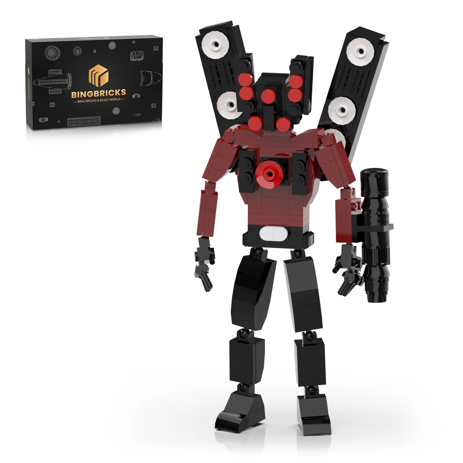 Skibidi Toilet Clearance Sale! Fast Shipping & Quick Delivery! Titan Speakerman Building Blocks Set, 258Pcs Action Figure Model, Skibidi Toilet Series Collectible Toy, DIY Assemble Bricks Construction Set, Great Gift for Kids Boys 8+