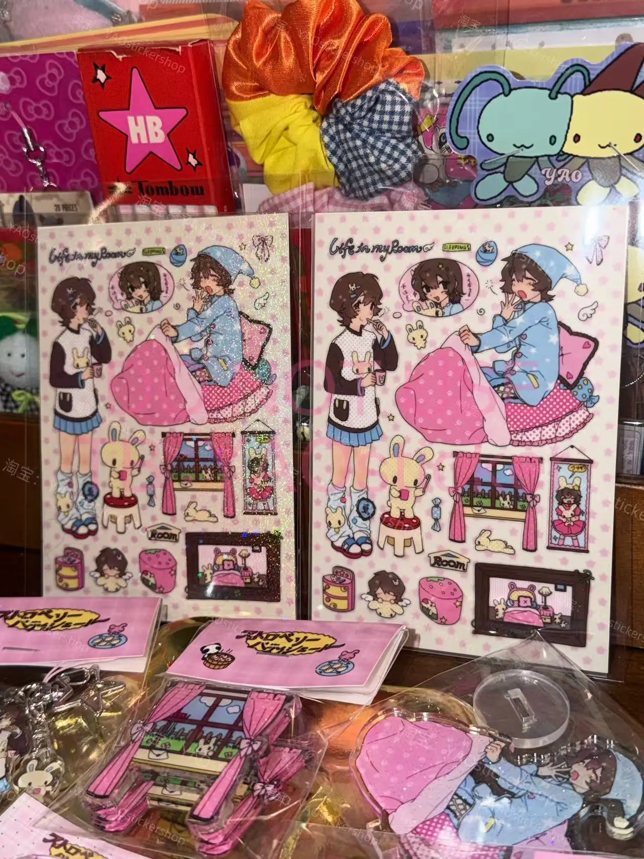 

life in my room stickers electronic characters