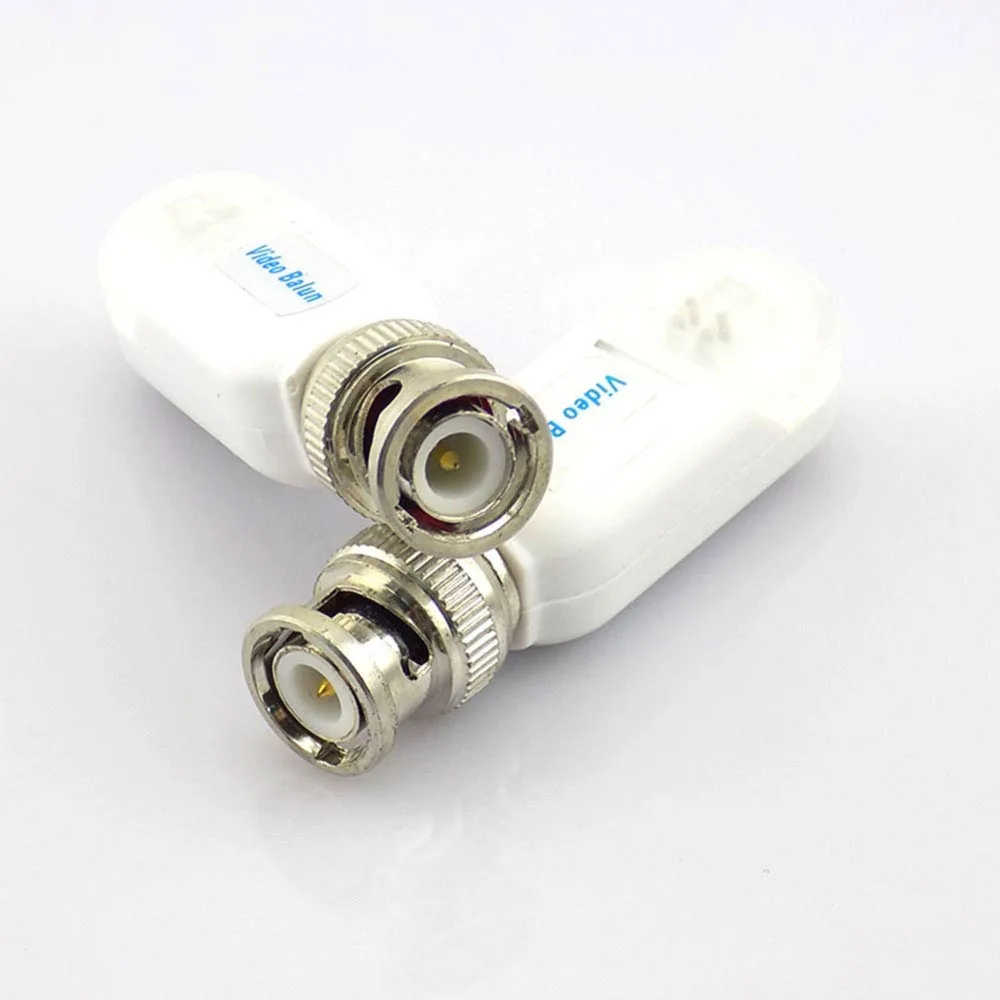 Balun de vidéosurveillance BNC torsadé, 1 paire, câble d'alimentation, vidéo passive Transcsec Cat5, anti-tonnerre, UTP pour connecteur de caméra L19