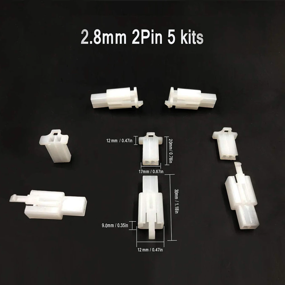 400 Stück 2,8mm 2 3 4 6 9 Pin Auto-Kabelverbinder Stecker Buchse Crimp-Kabelanschluss-Set für Boot, Auto, Motorrad – Detail 2