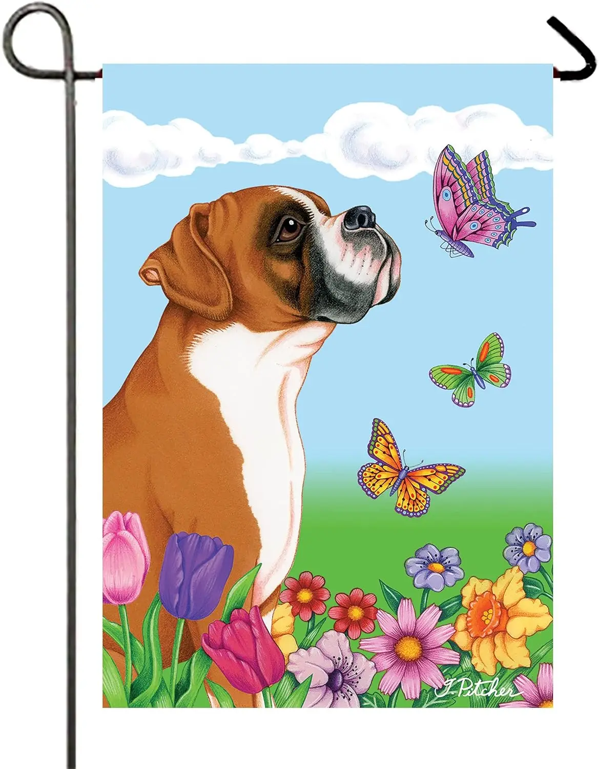 Boxer Fawn Uncropped - Best of Breed Garden Flag