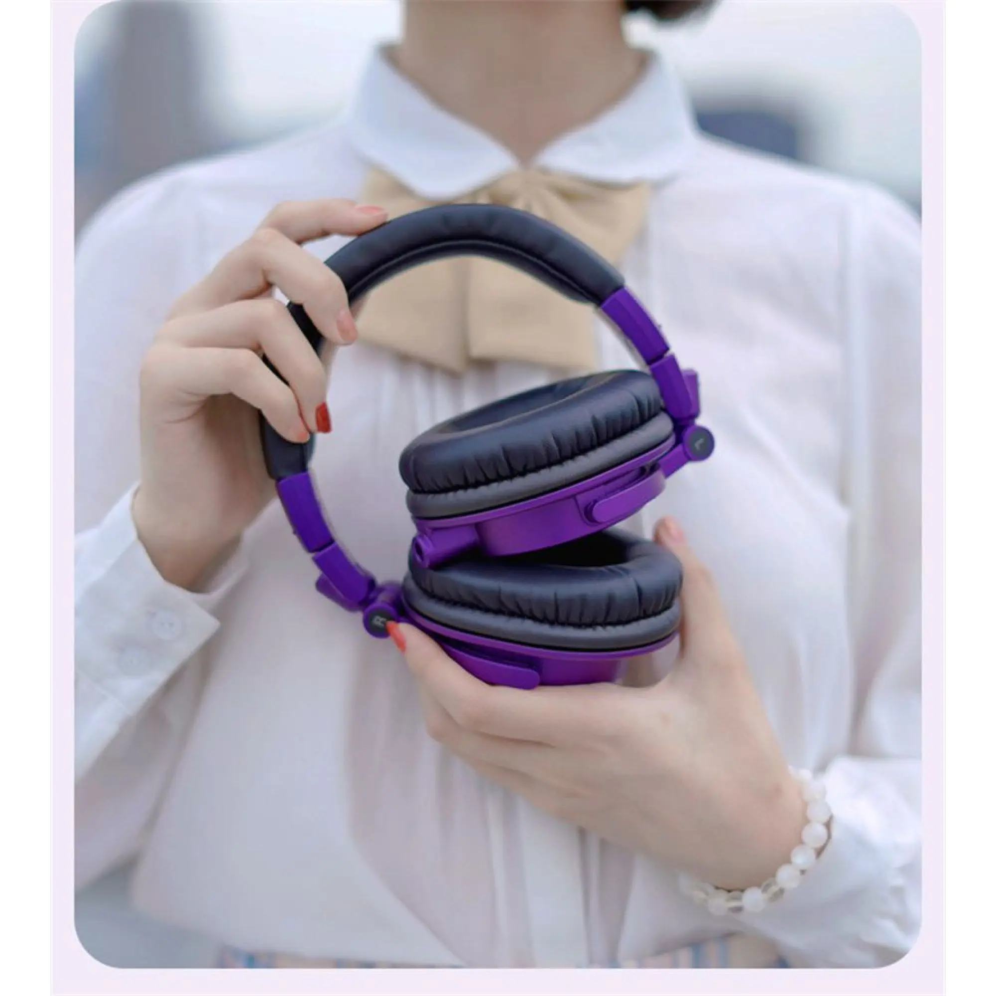 ATH-M50X Professional Studio Monitor Headphones, Purple,Professional Grade, Critically Acclaimed, with Detachable Cable