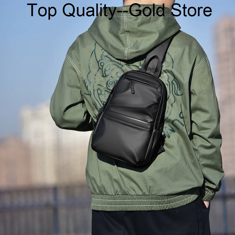 

Casual Men's Vertical Paragraph Chest Bag 2023 New Trend Travel Multifunctional Single Shoulder Crossbody