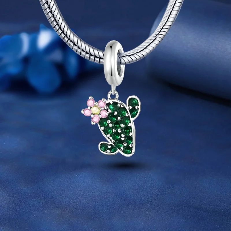 

925 Sterling Silver Cactus Tree of Life Butterfly Safety Charms Beads Diy Bracelet Making Gift Of High Quality Fashion Jewelry
