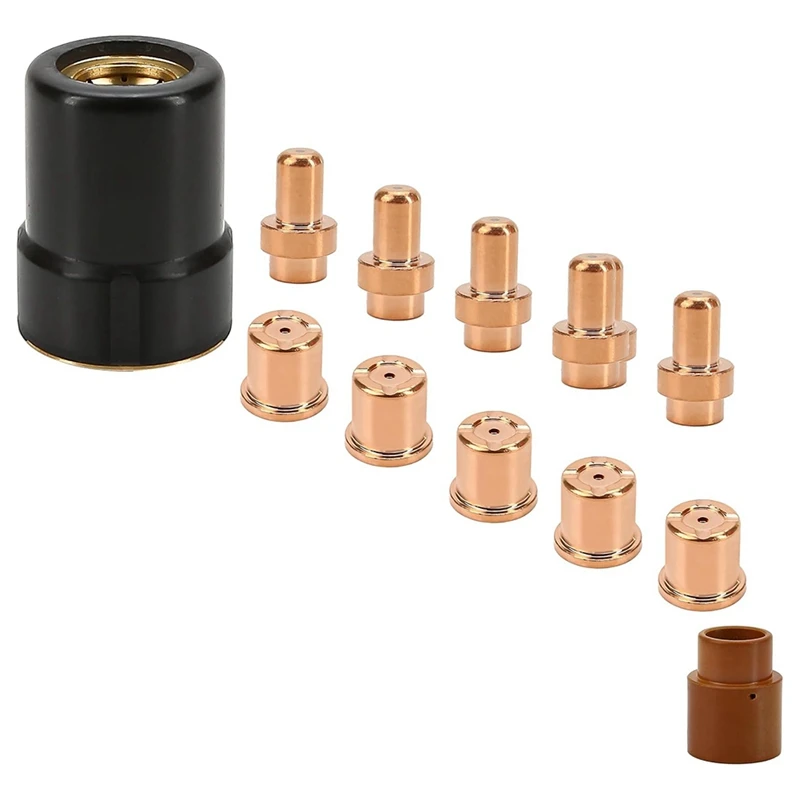 

B-T 12Pcs Plasma Electrode Cutter Tips Kit Cutting Consumable Compatible For Versa-Cut 40 Cutter Torch