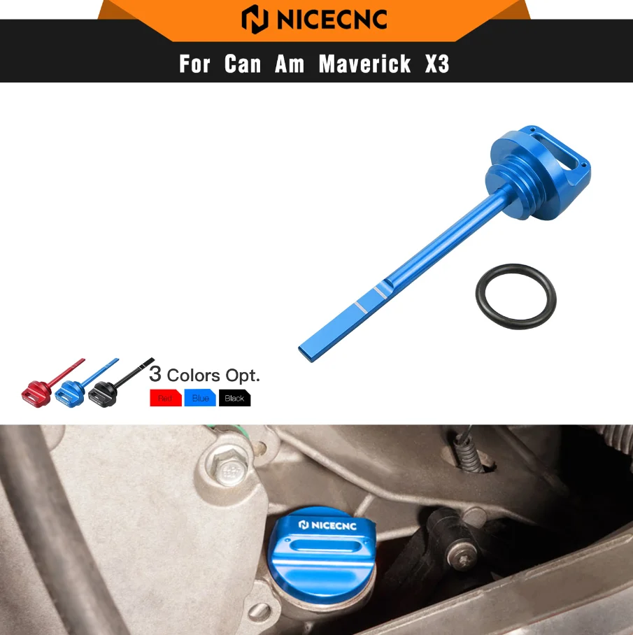 

NiceCNC Oil Dipstick For Can-Am Maverick X3 With O-ring 6061-T6 Aluminum Alloy CNC Machined Anti Motorcycle Accessories
