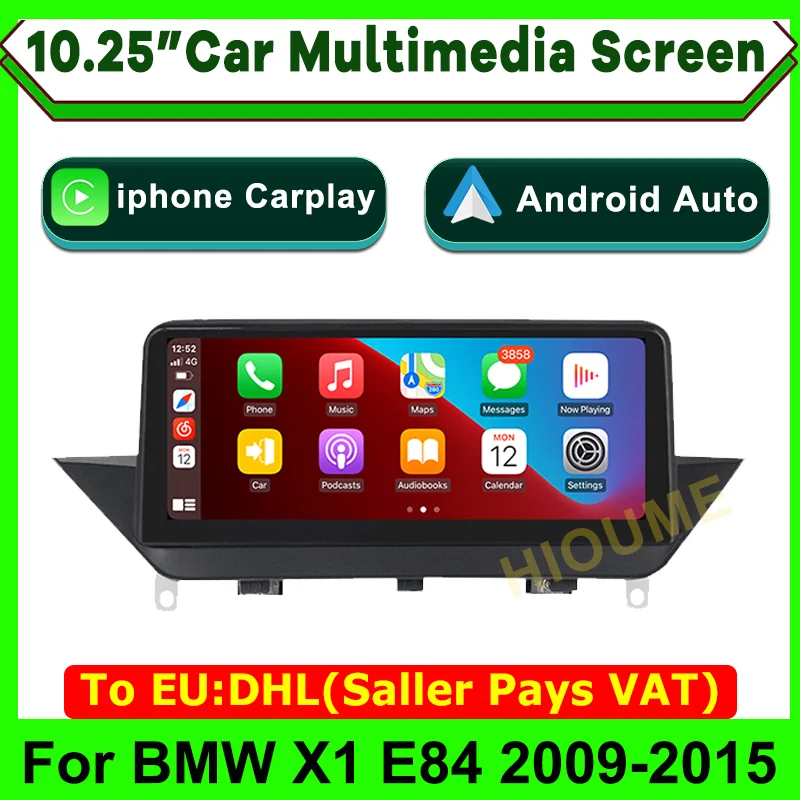 10.25 inch head unit Car Multimedia Wireless Apple CarPlay Android auto For BMW X1 E84 F48 2009 - 2017 IDrive CIC NBT system