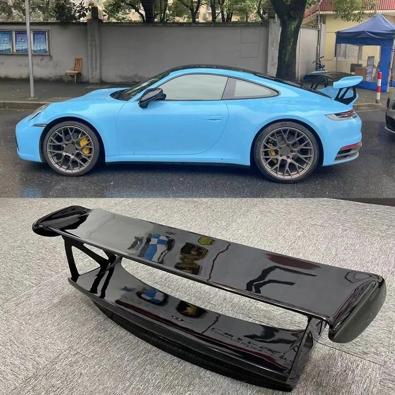 

Новейший задний спойлер из углеродного волокна 911 922, крыло из стекловолокна с подставкой для Porsche 911 992 2019-2022, комплект кузова автомобиля Carrera