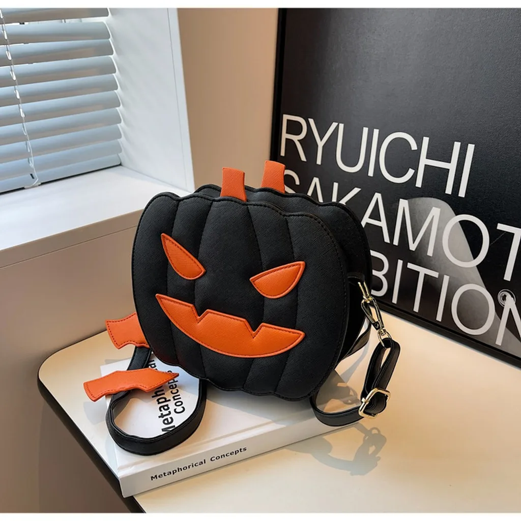 Adjustable Strap Handbag Adjustable Women'S Crossbody Bag Women'S Shoulder Bag Halloween Themed Halloween Pumpkin Shaped Bag