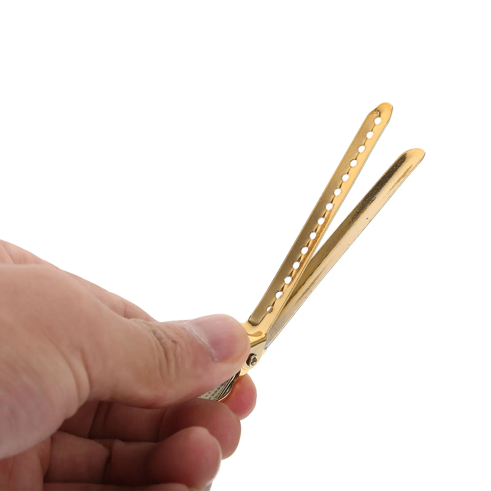 

12 шт., 9,5 см, заколки для волос «Золотой утконос», зажимы из нержавеющей стали для окрашивания волос, портативные для мытья волос