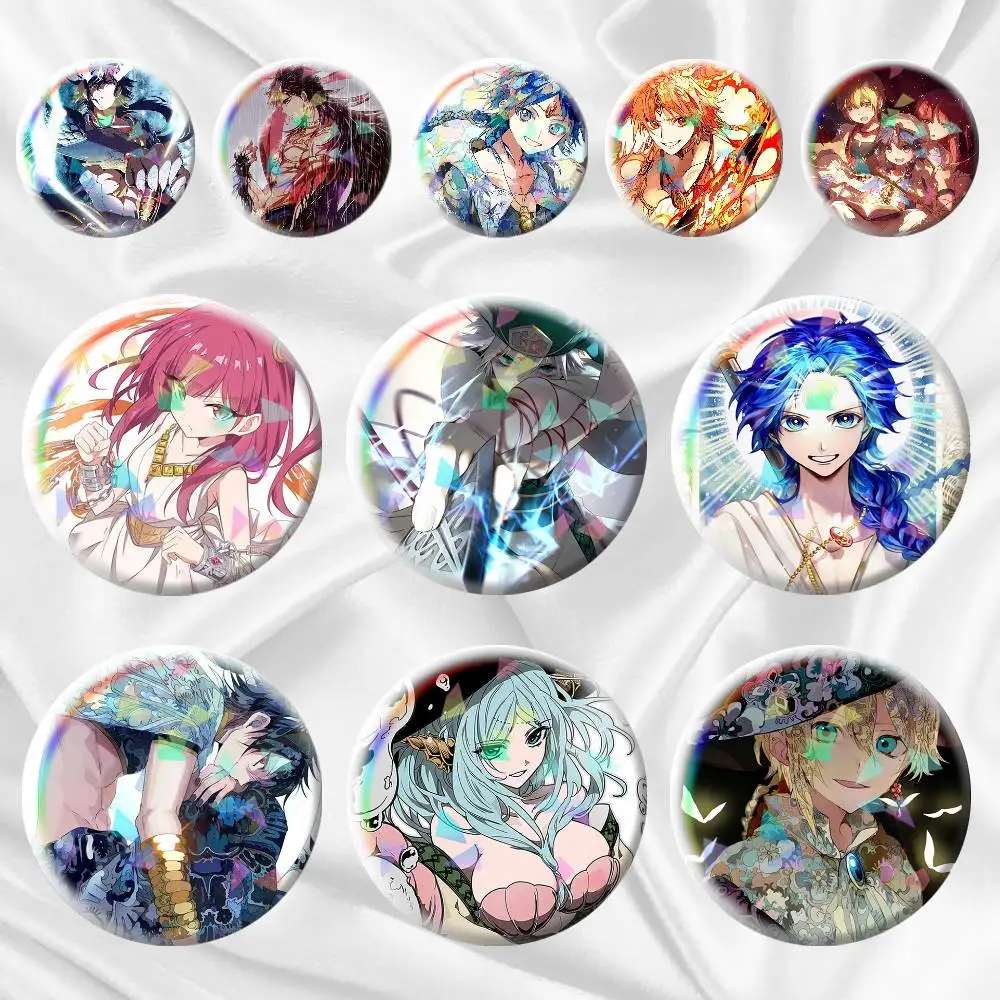 Magi The Labyrinth of Magic Anime Manga  75mm 44mm 25mm Accessories Toys Badge Brooch Backpack Hat Pins