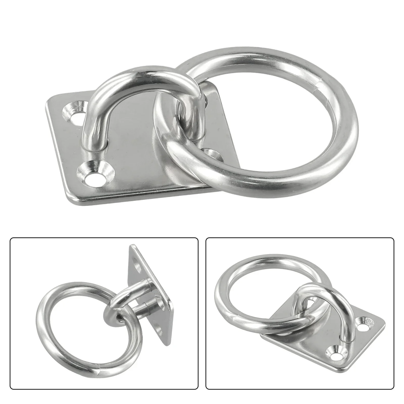 Brand New High Quality Eye Plate Marine Stainless Steel Universal With Ring 1 Pcs Yacht 6mm Accessories Boat Cabin