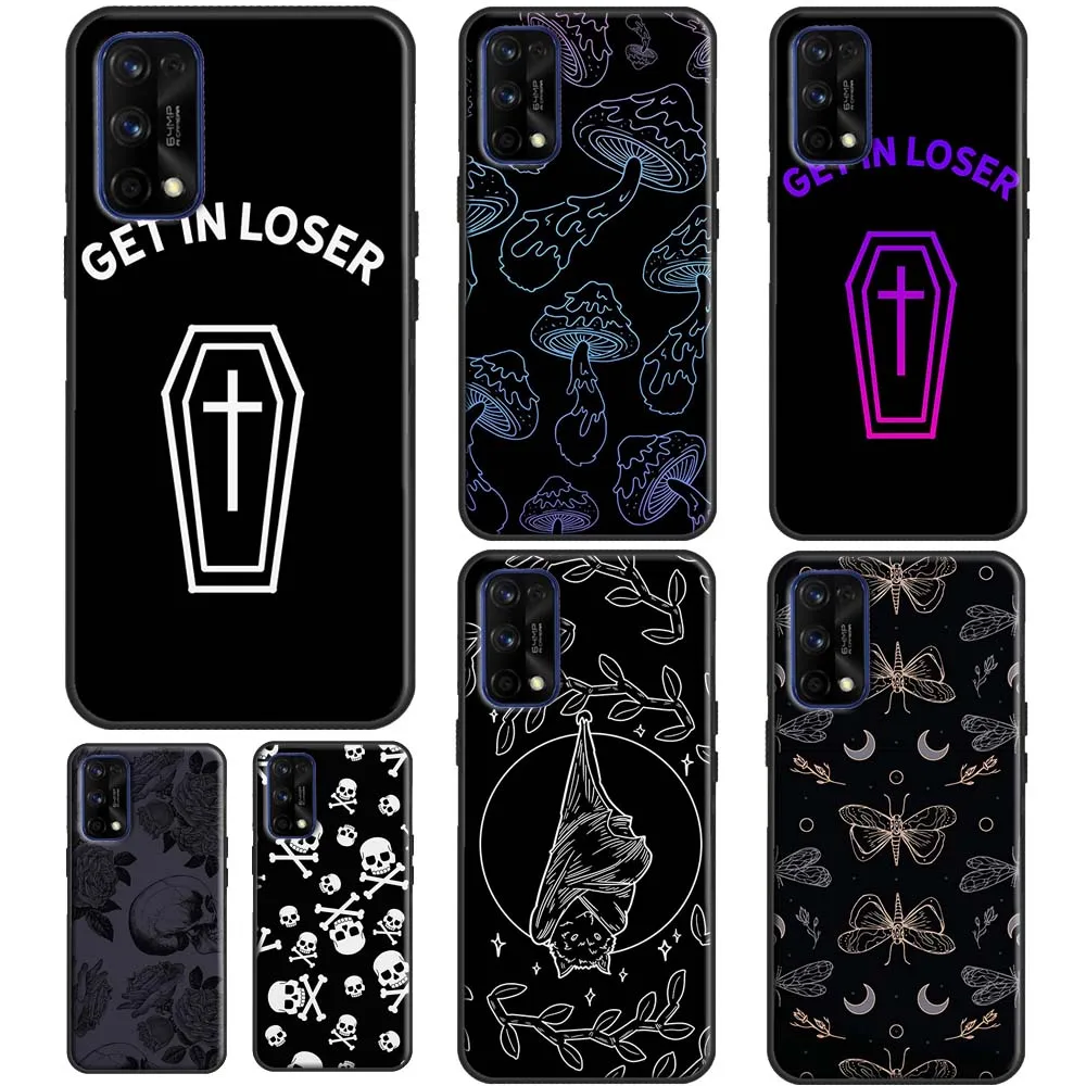 Skull Gothic Creepy Pastel Goth For OnePlus 11 10 Pro 10T Nord 3 2T CE 2 Lite Realme C55 C35 C33 C31 C30 C21Y GT Neo 5 Case