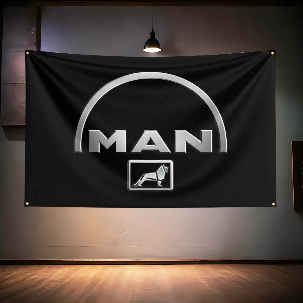 Mans Truck Fans Flag 3x5ft 90x150cm For Truck Garage Bar Wall Decor Banner - Detail 1