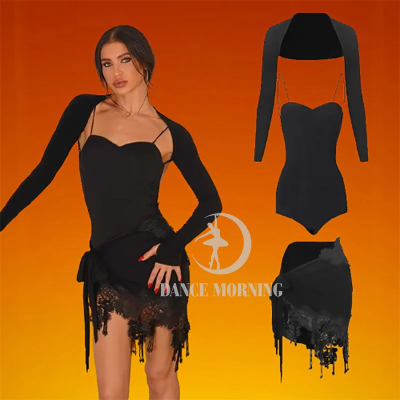 

Платье для латинских танцев, черная, красная, леопардовая, юбка для латинских танцев, купальник для латинских танцев, платье для латинских танцев, румба, ча-ча, женские платья zym 25061