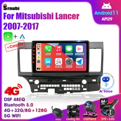 Rádio do carro de android para mitsubishi lancer 2 10 cy 2007-2017 reprodutor de vídeo multimídia 2din unidade de cabeça de áudio estéreo de navegação carplay