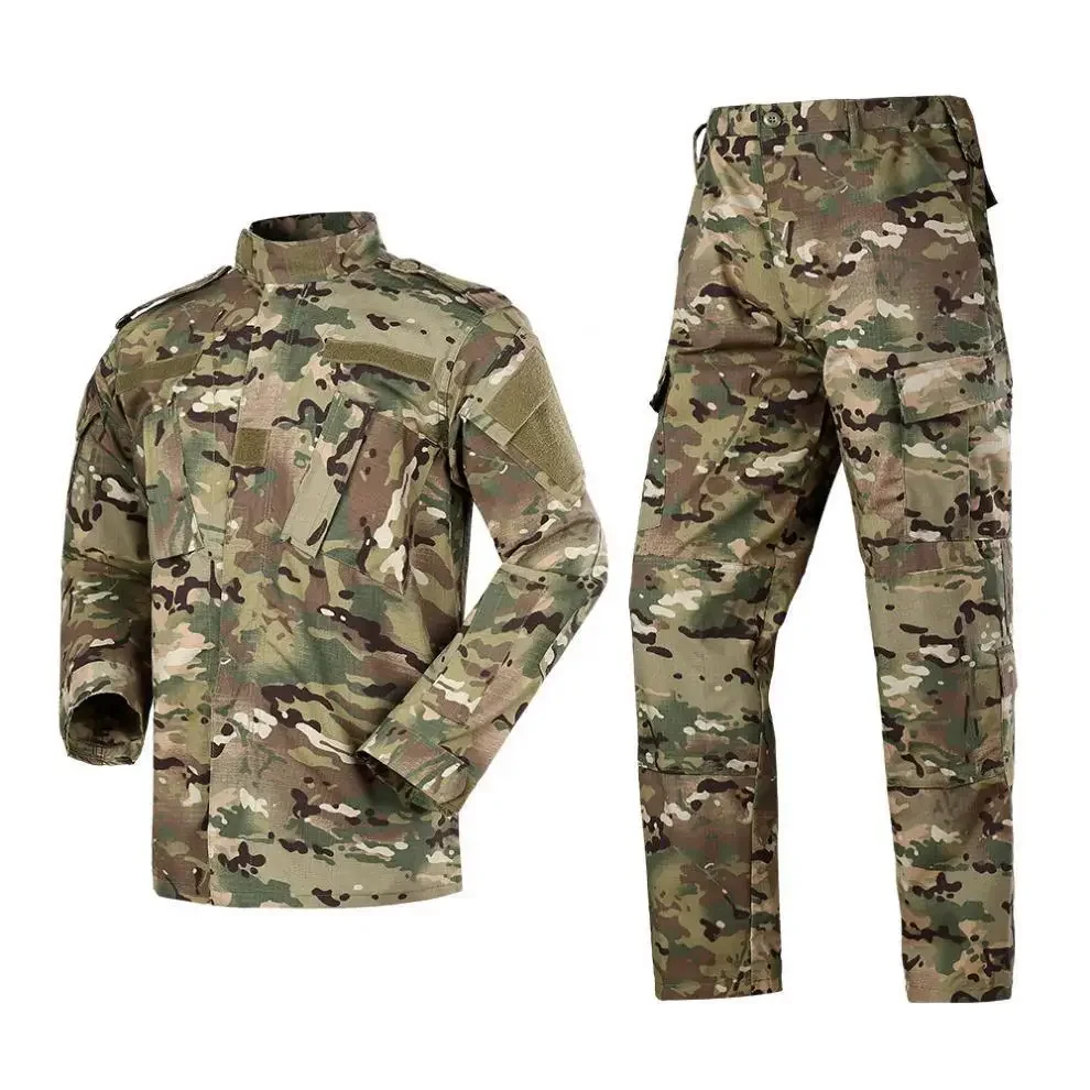 2026 Desert & Jungle Outdoor Camouflage Uniform Tactical Uniform Combat Hunting Suit BDU Training Jacket and Pant view 3