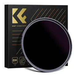 K&F Concept Nano-X Series 49mm-95mm ND100000 Solar Filter 16.6-Stop Solid 28-Layer Neutral Density Filter for DSLR Camera Lenses