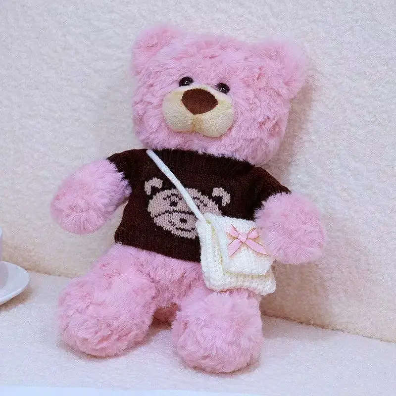 30cm simulação camisola mochila ursinho de pelúcia brinquedo estatueta dos desenhos animados anime bonito travesseiro diversão presente das crianças boneca