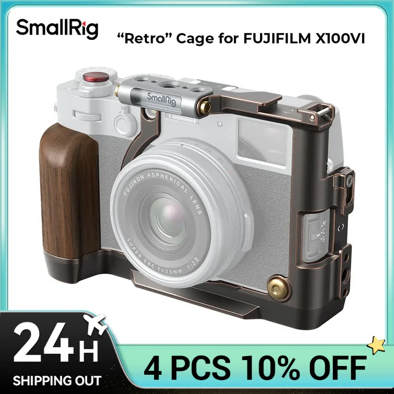 SmallRig Exclusive Camera Cage for FUJIFILM X100VI “Retro” Cage Highly Expandability with FUJIFILM\'s Unique Imprint - 4557