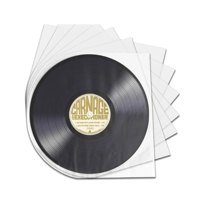 50 عبوة من الأكمام القياسية ذات الوضوح الفائق مقاس 12 بوصة، تحمي من خدوش الغبار