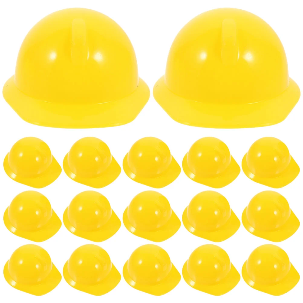 

40 Pcs Hat Mini Construction Child Tube Top Headbands Plastic Heart- Shaped Miniature Helmets